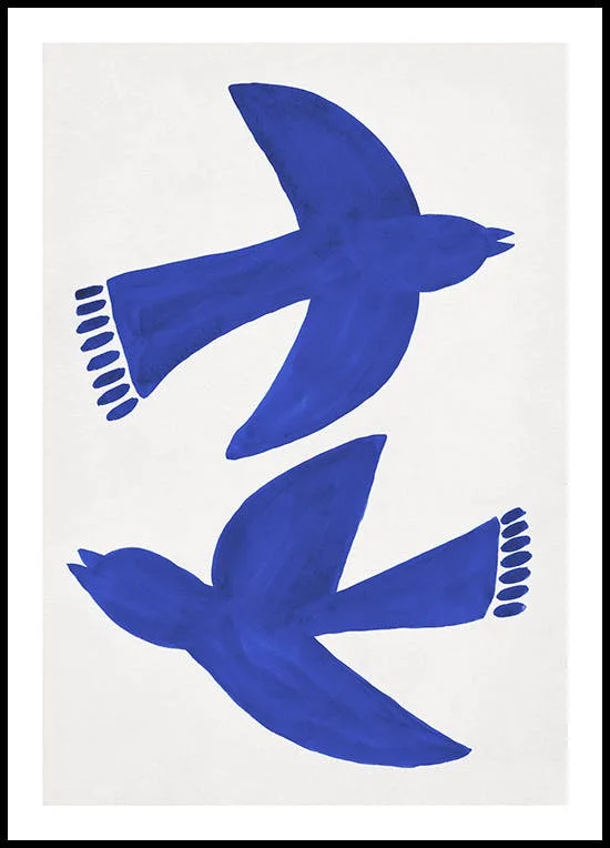 Bluebirds Fly Poster