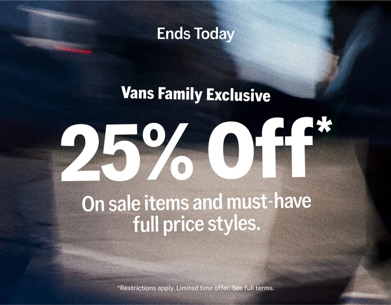 25p Off for Vans Family