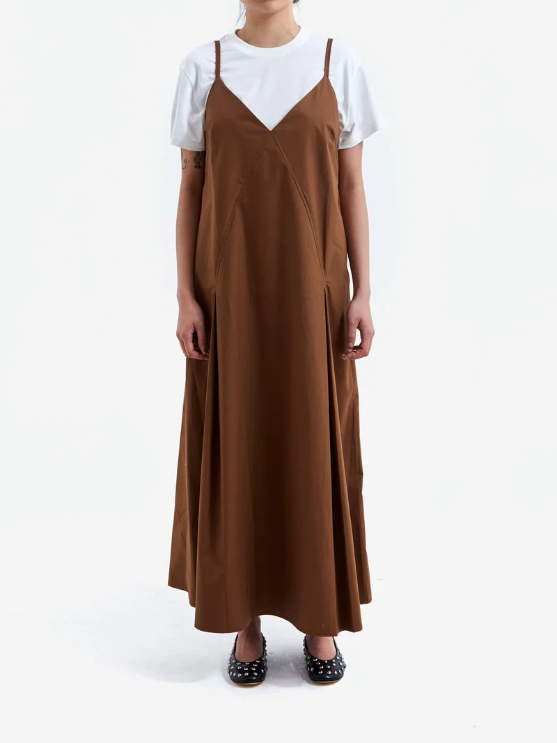 Image of Studio Nicholson Slip Dress - Almond