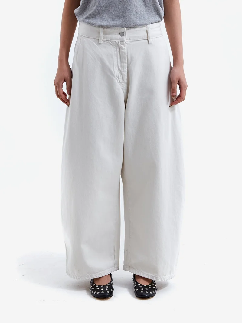Image of Studio Nicholson Wide Crop Pant - Ice