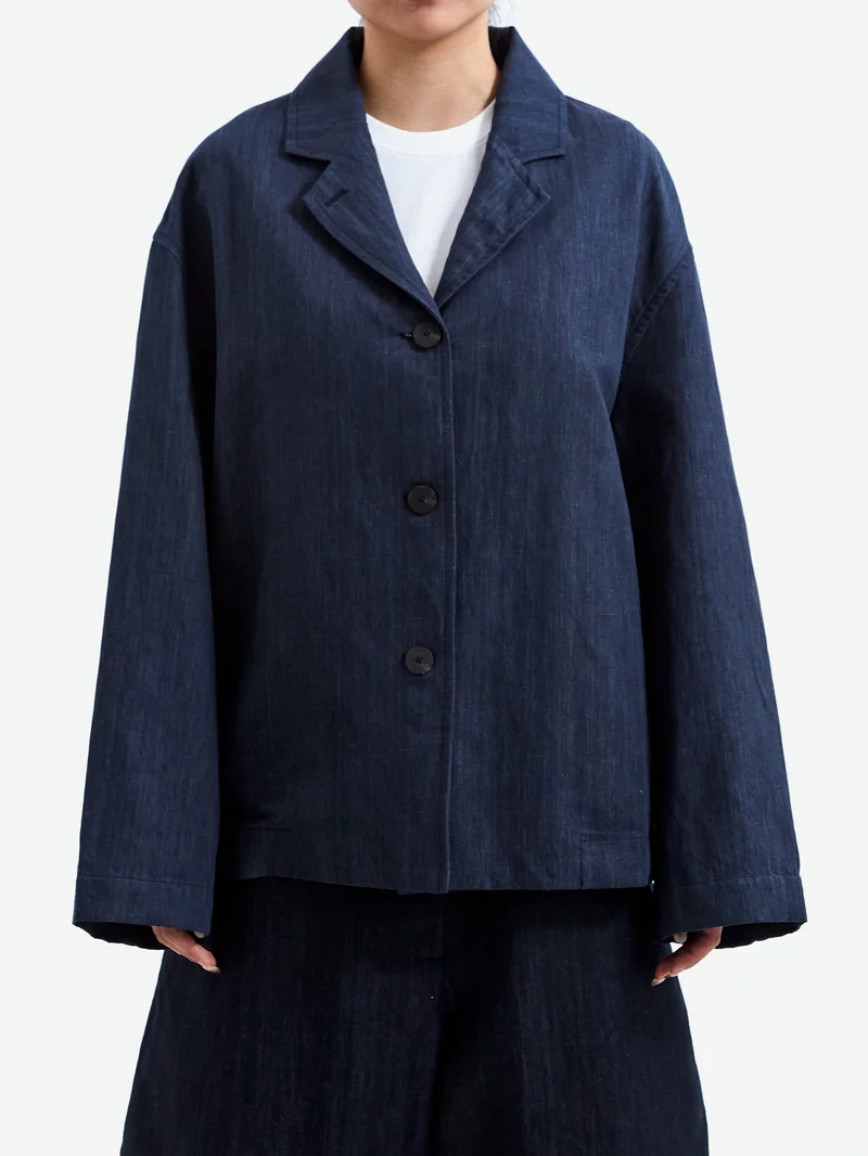 Image of Studio Nicholson Boxy Jacket - Indigo
