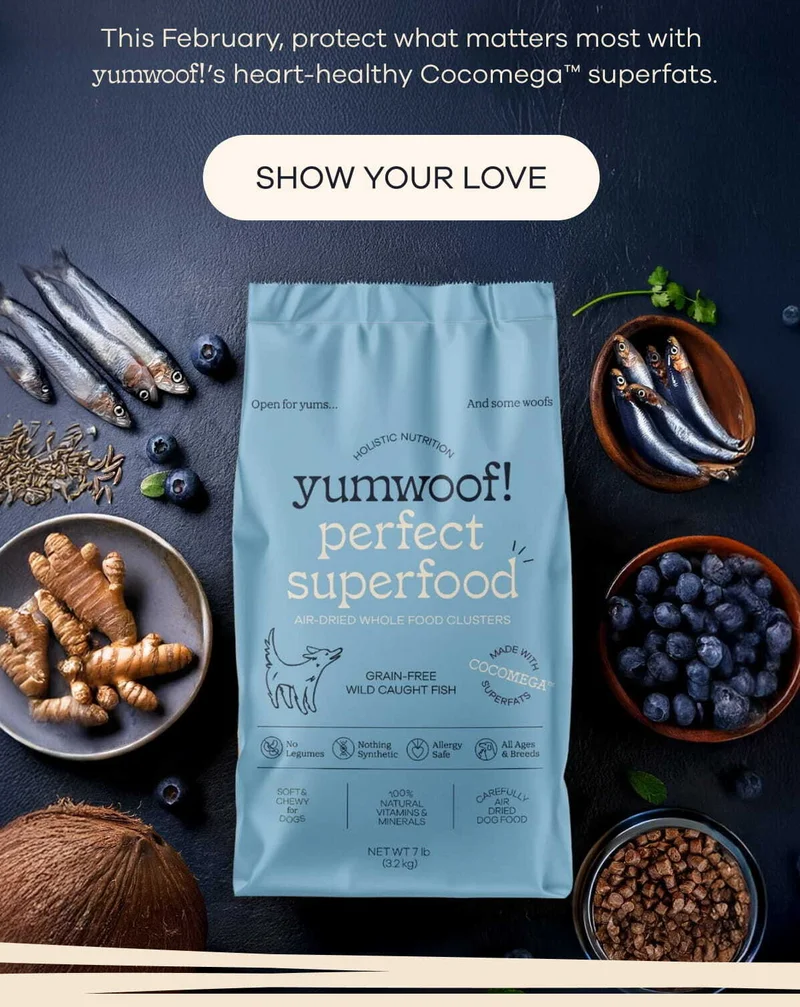 This February, protect what matters most with yumwoof!'s hearth-healthy Cocomega superfats