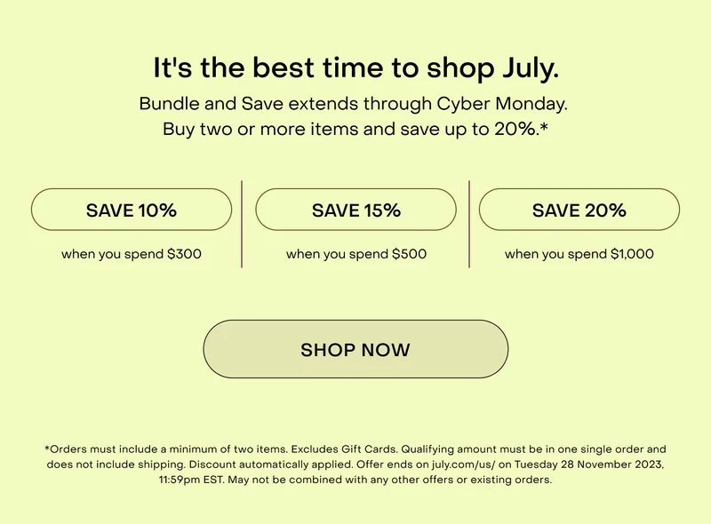 Bundle and Save extends through Cyber Monday.  Buy two or more items and save up to $200.* Buy two or more items and save up to 20%.