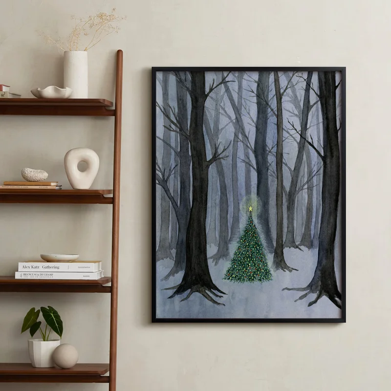 Silent Night Woods Open Edition Fine Art Print by Karina Racz | Minted