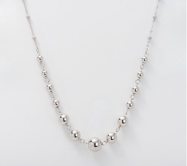 David Markstein Sterling Silver Upscale Bead Necklace