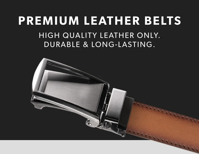 PREMIUM LEATHER BELTS. High quality leather only. Durable and long-lasting.