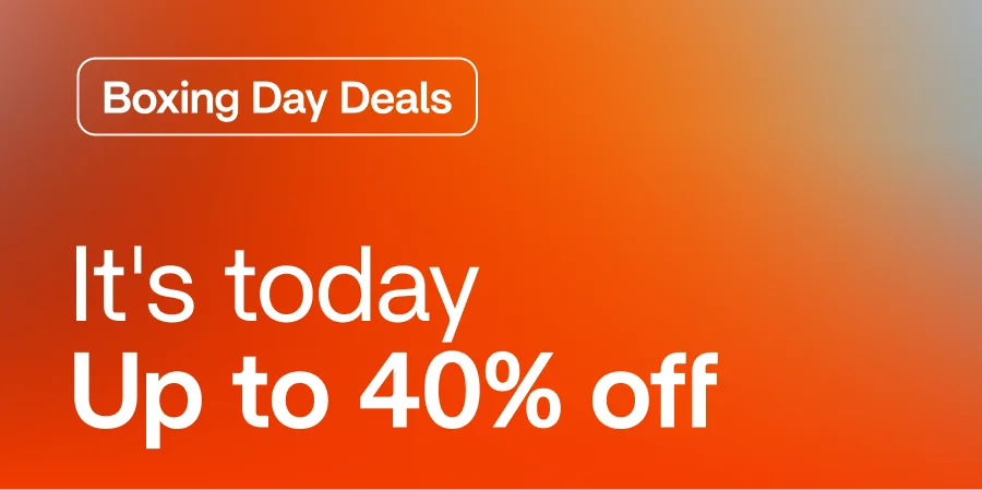 It's Boxing Day! Enjoy discounts up to 40% on a large selection of items.