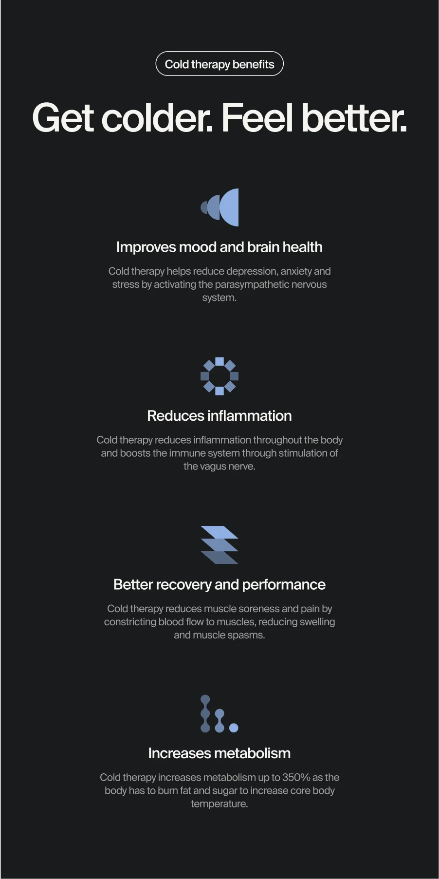 Cold therapy benefits