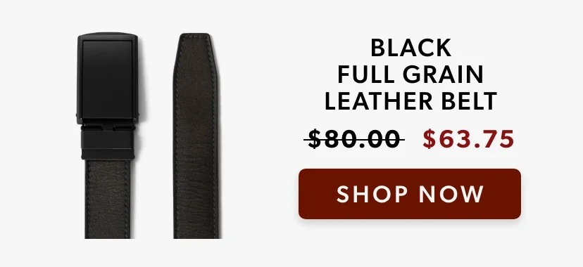 Black Full Grain Leather Belt Black Full Grain Leather Belt