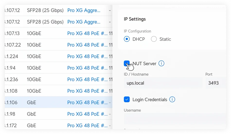 Built-in NUT Server