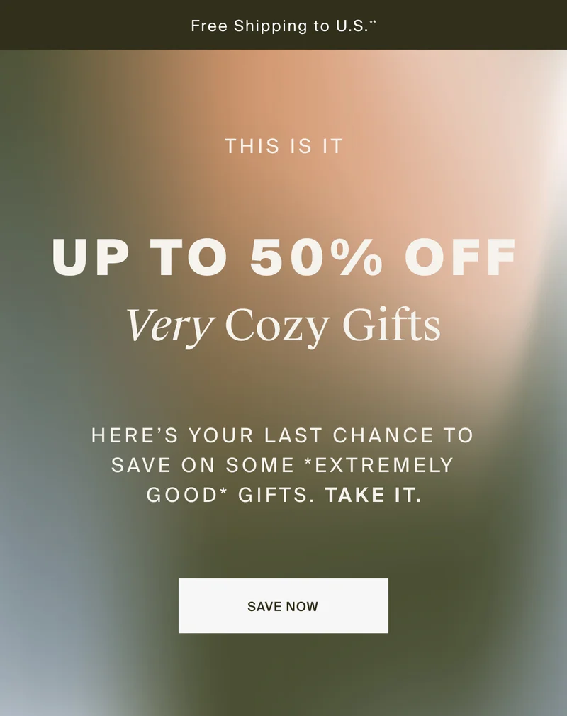 Save up to 50% during the Gifting Sale