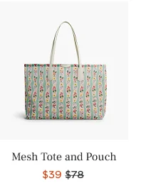Shop Roses Mesh Tote and Pouch