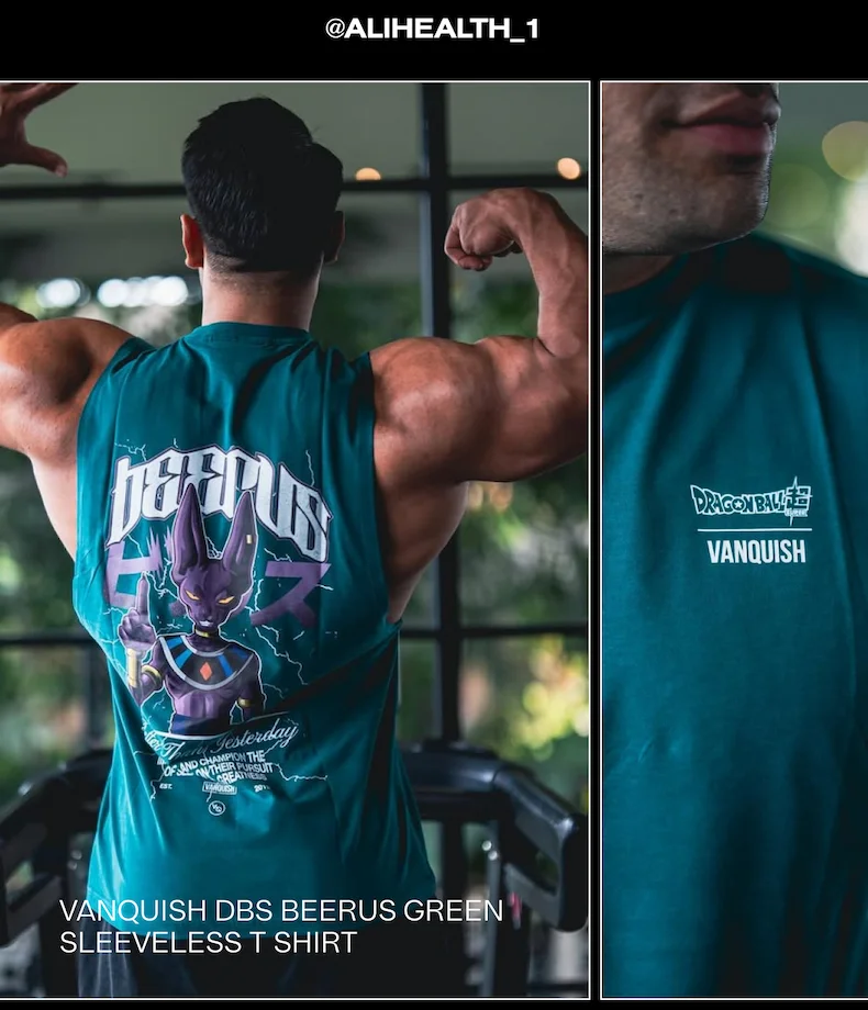 Vanquish DBS Beerus Green Sleeveless T Shirt