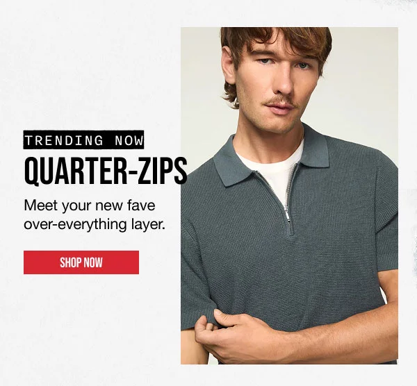 Quarter-Zips Shop Now