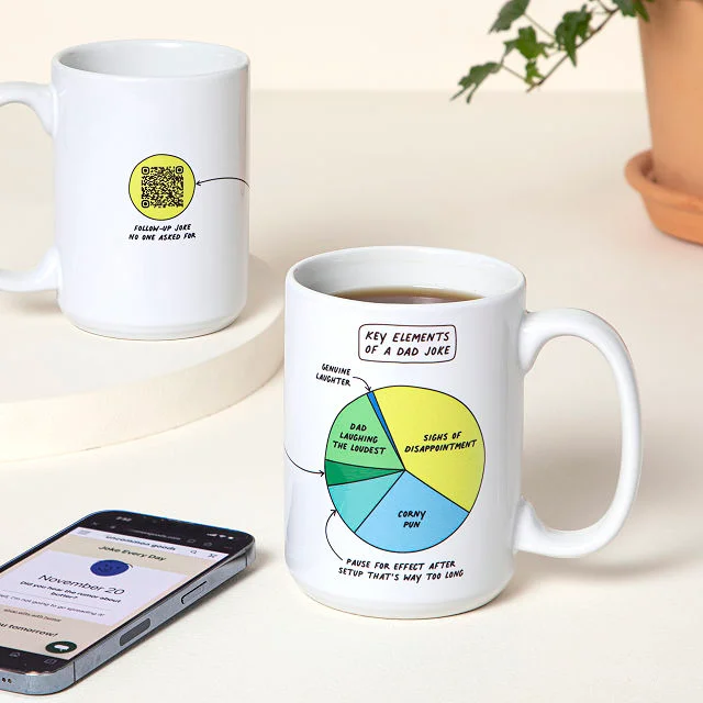 Dad Joke Every Day Interactive QR Mug