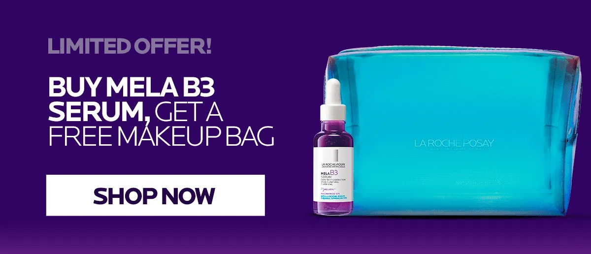 BUY MELA B3 SERUM, GET A FREE MAKEUP BAG | SHOP NOW