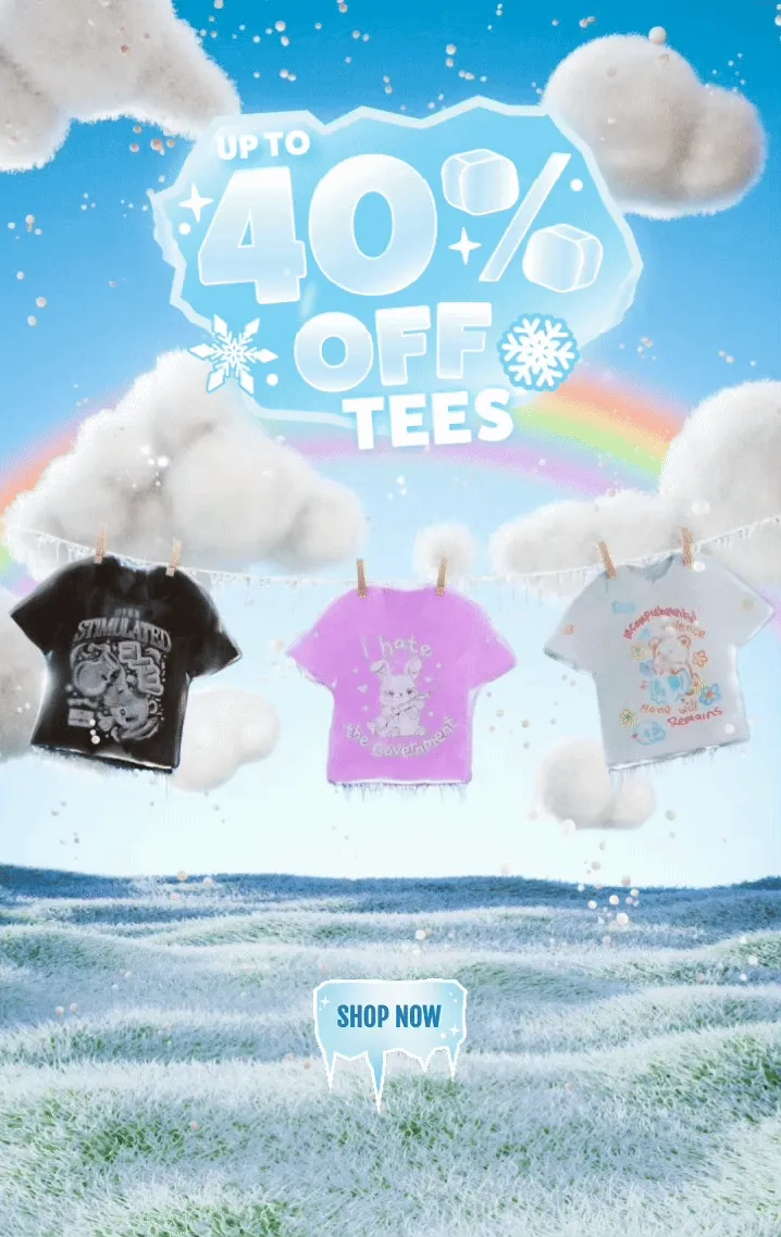 up to 40% off tees