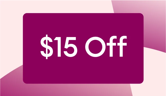 $15 off.