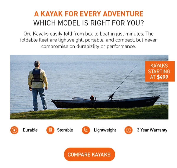 LAST CHANCE! Get a FREE paddle + carrying pack ($318 value) with any kayak purchase!