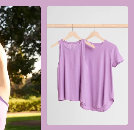 Featherweight On The Down Low Tee in Lilac Petal Heather