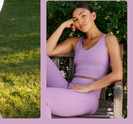 Spacedye Good Day Cropped Tank in Lilac Petal Heather