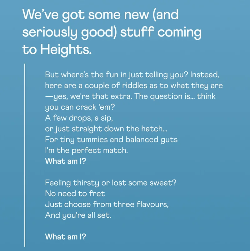 We’ve got some new (and seriously good) stuff coming to Heights