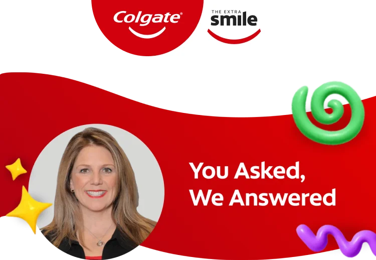 A head shot of dental professional Dr. Natalie Carr-Bustillo (DDS, MS) is shown next to text that reads, you asked, we answered.