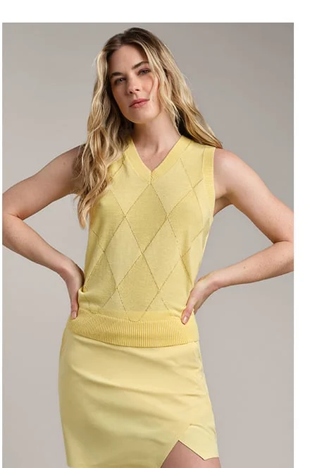 Birdie Argyle Sweater Vest