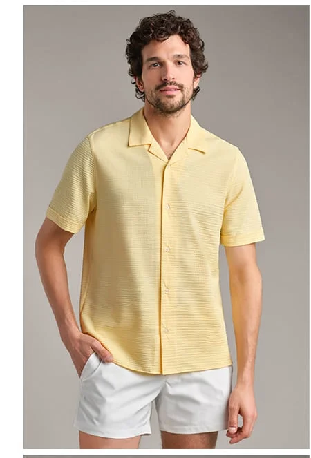 Commuter® Seersucker Camp Collar Shirt - Classic