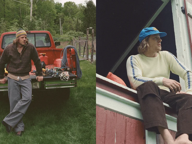 Two images from the Big Rock Candy Mountaineering lookbook.