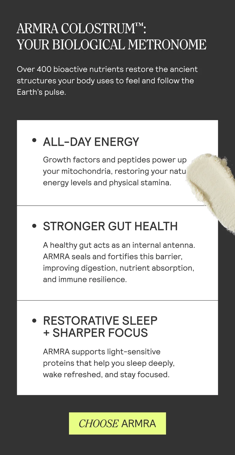 ARMRA COLOSTRUM™: YOUR BIOLOGICAL METRONOME