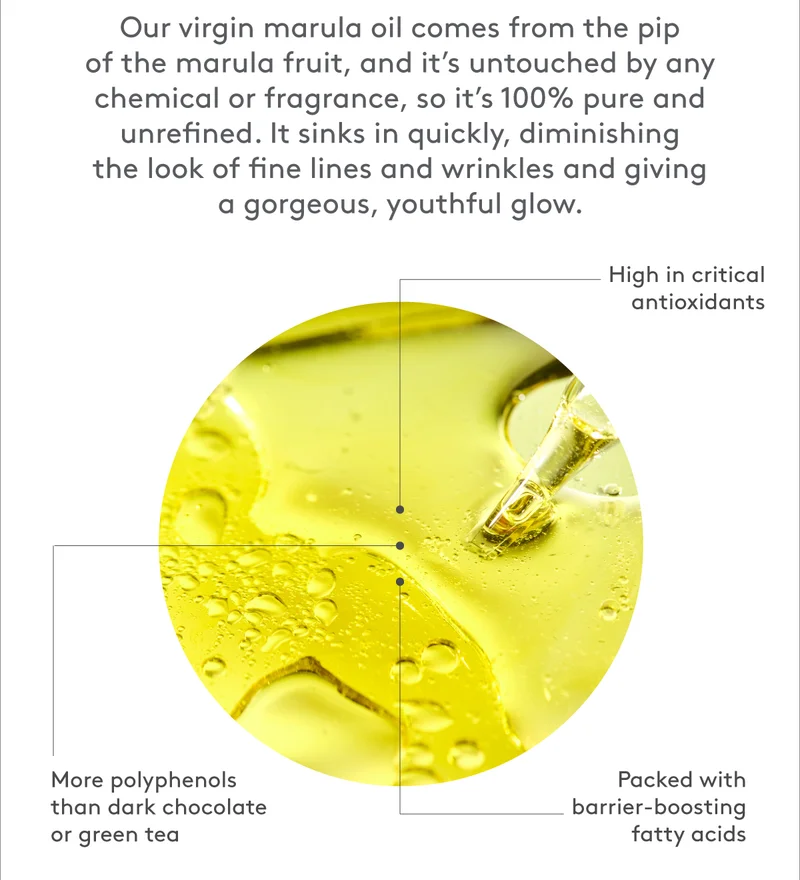 Virgin Marula Luxury Facial Oil Ingredients