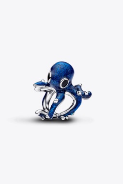 Blue Octopus Charm