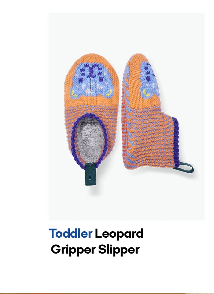 Toddler Leopard Gripper Slipper