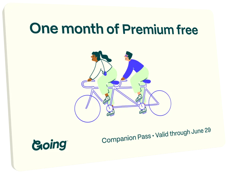 One months of Premium free. Companion Pass. Valid through June 29