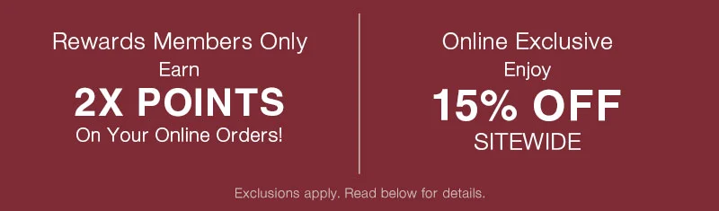 Shop 15% Off Sitewide For A Limited Time!