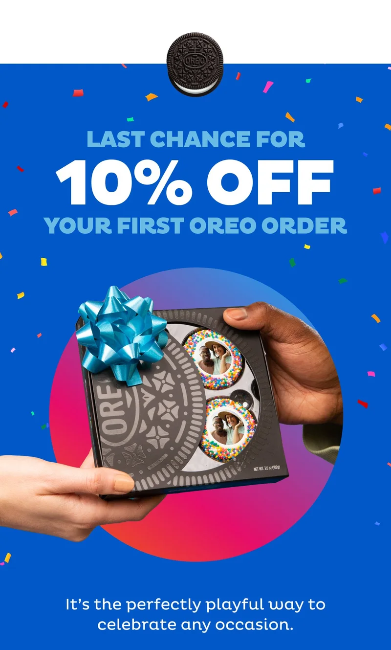 Last Chance for 10% Off You First Oreo Order