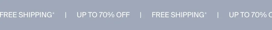 Upto 70% Off + Free Shipping