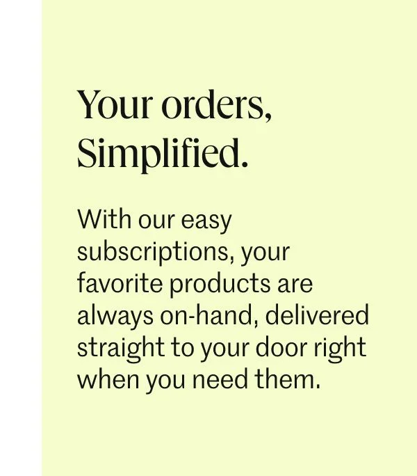 Orders simplified