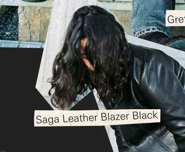 Saga Leather Blazer Black