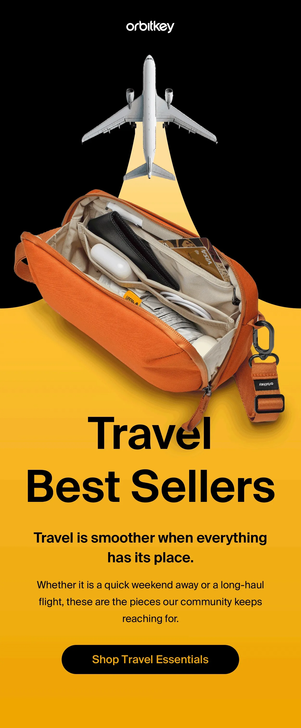 an image of a promotional ad for a travel wallet