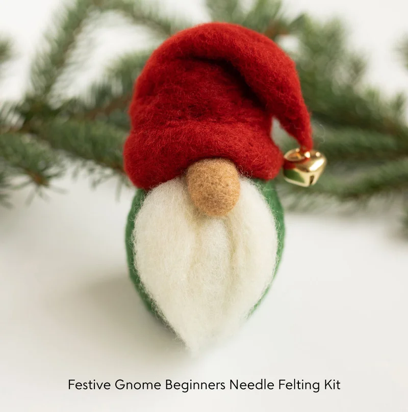 Festive Gnome Beginners Needle Felting Kit