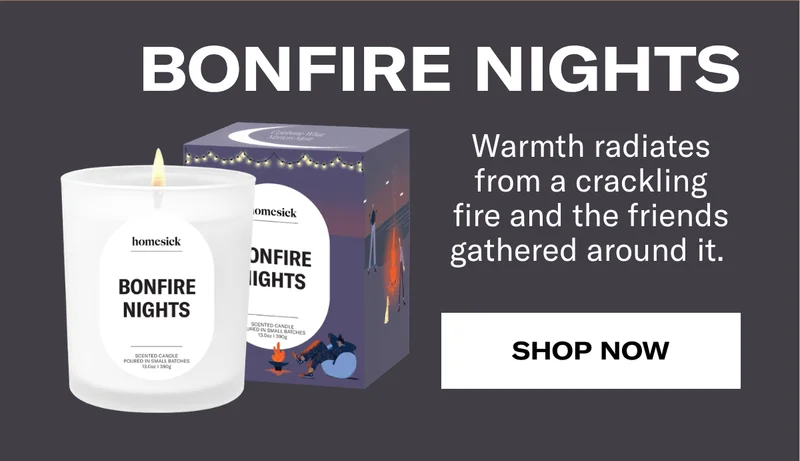 Bonfire Nights | Warmth radiates from crackling fire and the friends gathered around it. | Shop Now