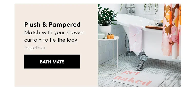 Plush & Pampered | Match with your shower curtain to tie the look together. | Shop Bath Mats