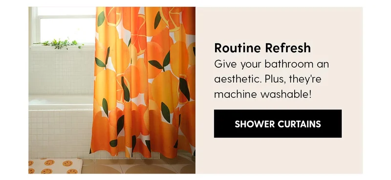 “Routine Refresh | Give your bathroom an aesthetic. Plus, they're machine washable! | Shop Shower Curtains