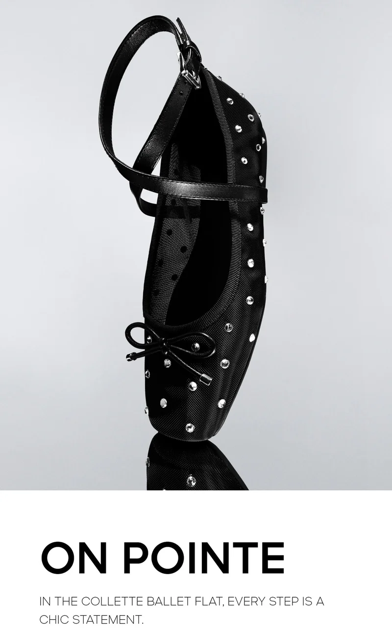 ON POINTE IN THE COLETTE BALLET FLAT, EVERY STEP IS A CHIC STATEMENT.