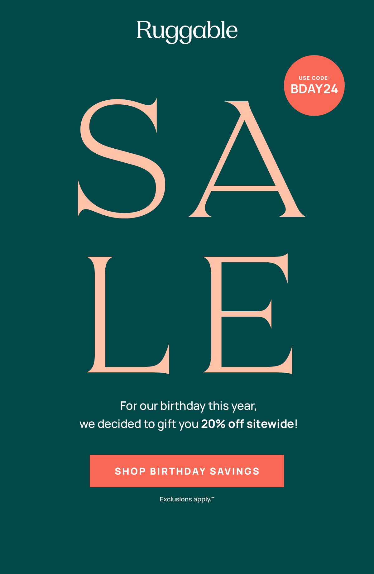 Shop Birthday Savings