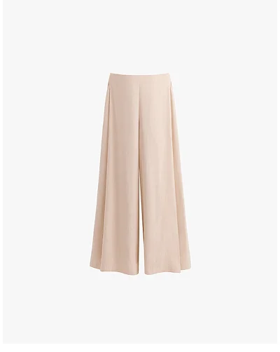 Linen Pleated Pant Sand