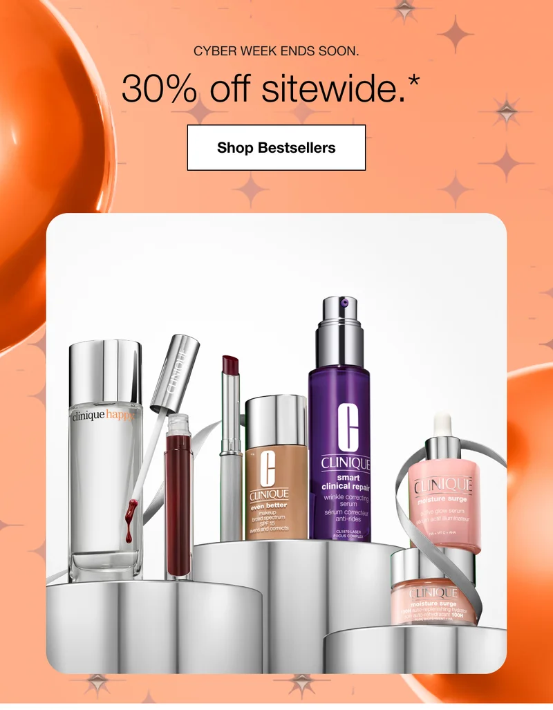 CYBER WEEK ENDS SOON. 30% off sitewide.* Shop Bestsellers