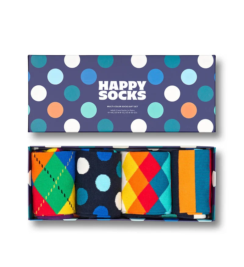 4-Pack Multi-Color Socks Gift Set